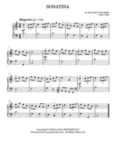 Piano Sonatina in C major – William Duncombe (Easy Piano)