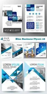 Vectors - Blue Business Flyers 18