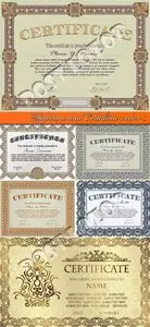 Diploma and Certificate vector set 3