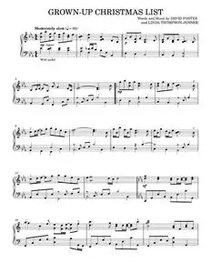 Grown-Up Christmas List - Amy Grant (Piano Solo)