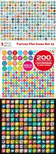 Vectors - Various Flat Icons Set 13