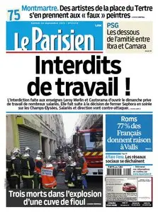 Le Parisien  + Journal de Paris du Samedi 28 Septembre 2013