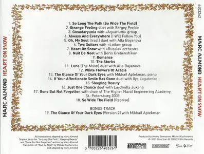 Marc Almond - Heart On Snow (2003) {XIII Bis Records 6403262}