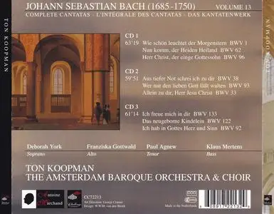 Ton Koopman, Amsterdam Baroque Orchestra & Choir - Johann Sebastian Bach: Complete Cantatas Vol. 13 [3CDs] (2002)