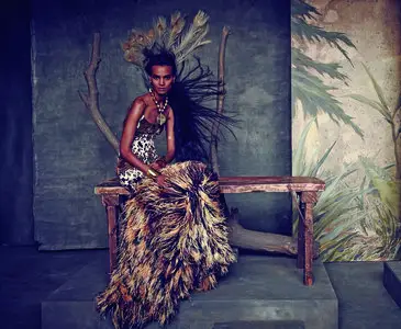 Liya Kebede by Ruven Afanador for Neiman Marcus: The September Book 2014