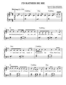 I'd Rather Be Me (With You) - Rebecca Sugar (Easy Piano)