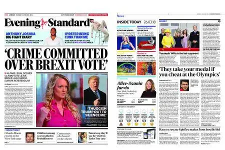 London Evening Standard – March 26, 2018