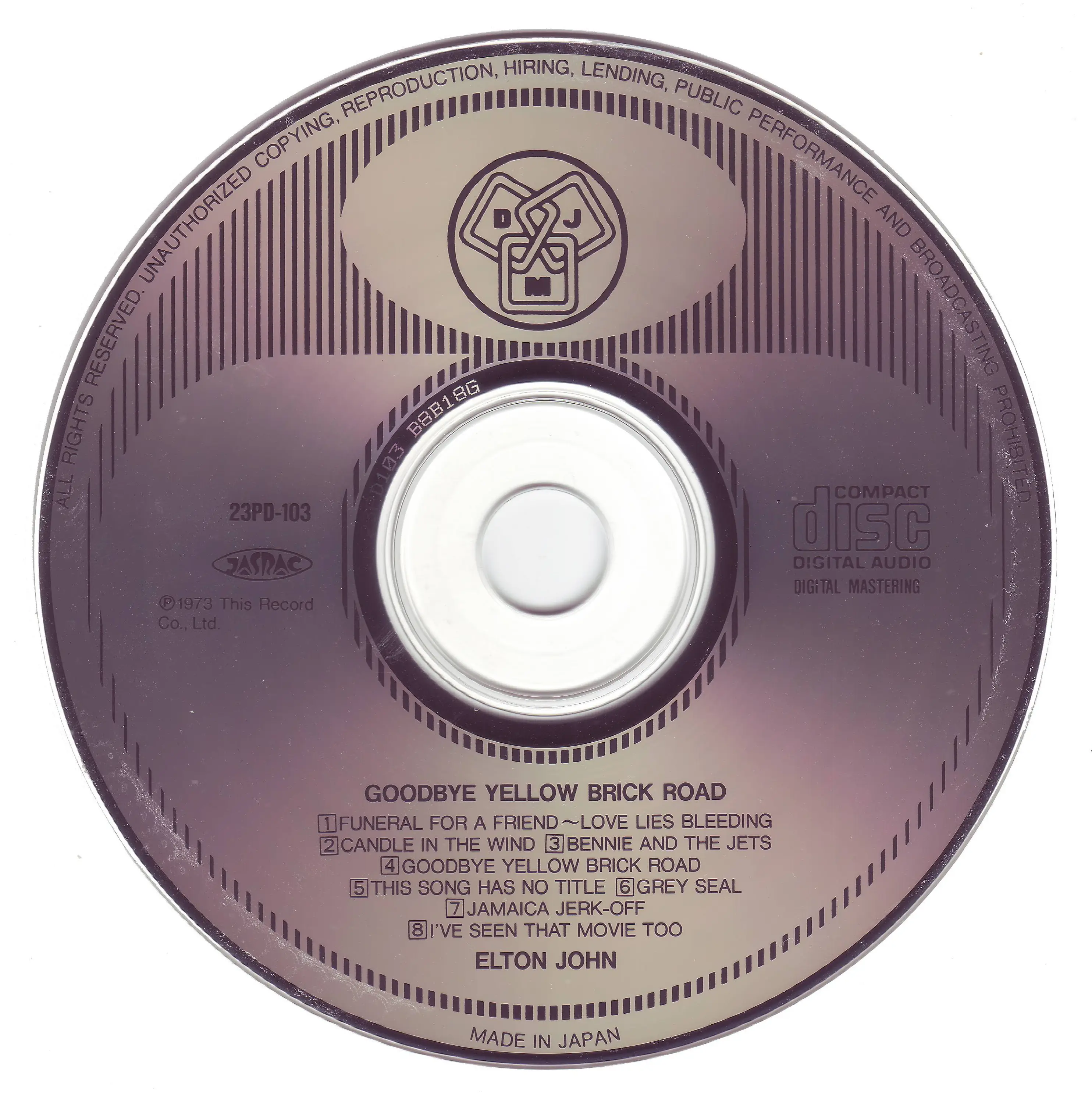 Elton John - Goodbye Yellow Brick Road (1973) [2CD] [1988, Japan ...
