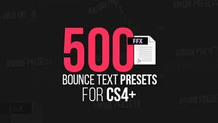 500 Bounce Text Presets - Presets for After Effects (VideoHive)