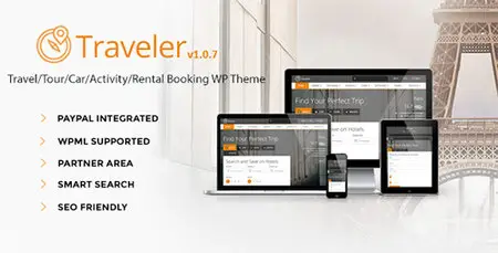 ThemeForest - Traveler v1.0.6 - Travel/Tour/Booking WordPress Theme