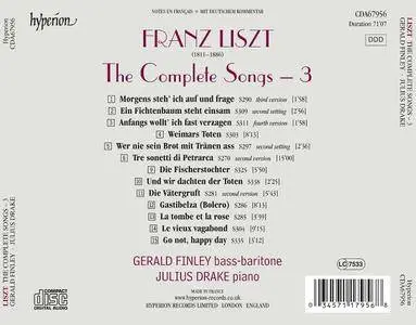 Gerald Finley, Julius Drake - Franz Liszt: The Complete Songs, Volume 3 (2015)