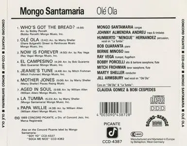 Mongo Santamaria - Ole Ola (1989) {Concord Jazz Picante CCD-4387}