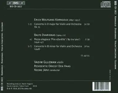 Vadim Gluzman, Neeme Jarvi - Korngold & Dvarionas: Violin Concertos (2010) Re-Up