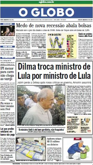 Jornal O Globo - 5 de agosto de 2011