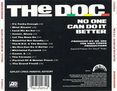 The D.O.C. - No One Can Do It Better (1989) {Ruthless/Atlantic}