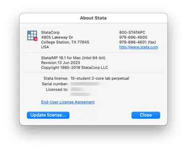 StataCorp Stata 16.1 Revision 13 Jun 2023 (Win / macOS)