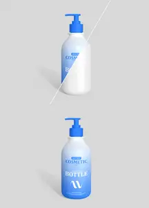 Cosmetic Shampoo Bottle Packaging Mockup Template 1703811318