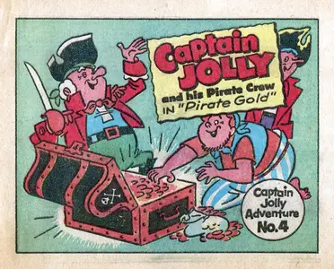 Captain Jolly Adventure 004 Pirate Gold Post Cereal 1953 c2c Pmack