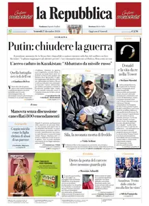 la Repubblica - 27 Dicembre 2024