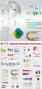 Vectors - Stylish Statistic Elements