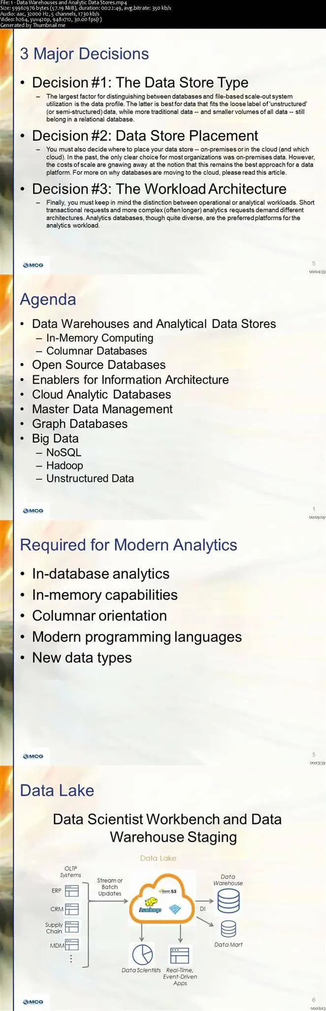 Choosing a Data Platform in a World of NoSQL, Hadoop, and Cloud Computing
