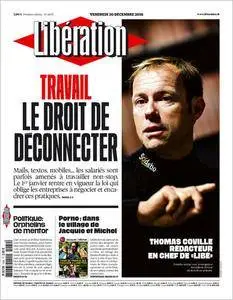 Libération du Vendredi 30 Décembre 2016