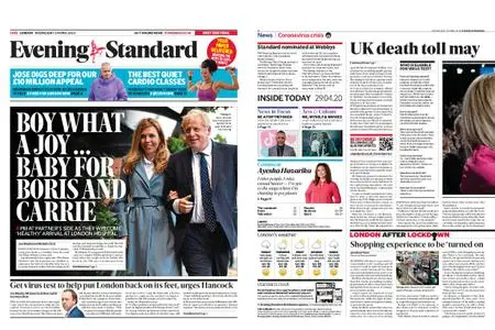 London Evening Standard – April 29, 2020