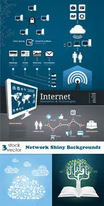 Vectors - Network Shiny Backgrounds