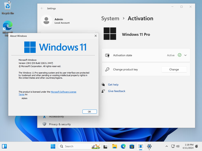 Windows 11 Pro 23H2 Build 22631.3447 (No TPM Required) Preactivated Multilingual April 2024