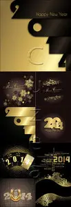 Vector - New year gold 2014