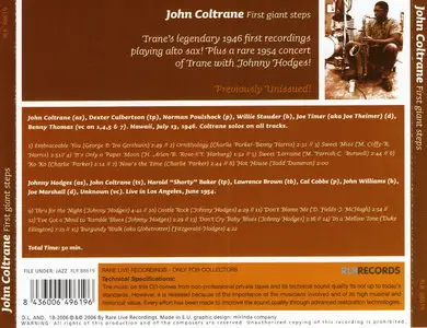 John Coltrane - First Giant Steps (1946) {Rare Live Recordings RLR 88619 rel 2006}