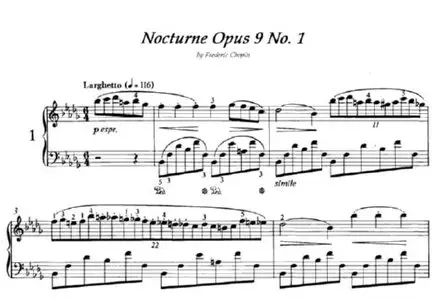 F. Chopin Nocturne - Complete Piano Score