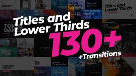 130 Titles Lower Thirds - Project for After Effects (VideoHive)