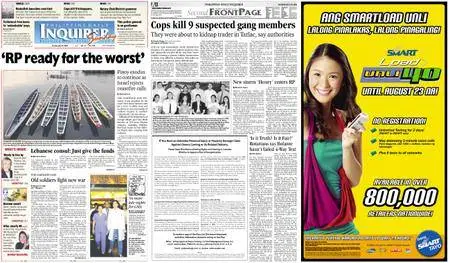 Philippine Daily Inquirer – July 30, 2006