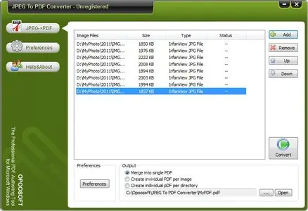 OpooSoft JPEG To PDF Converter 6.6