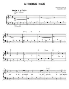 Wedding Song (There Is Love) - Peter, Paul & Mary, Petula Clark (Easy Piano)