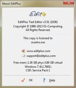 ES-Computing EditPlus 3.51.1036