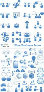 Vectors - Blue Business Icons