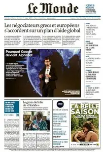 Le Monde du Mercredi 12 Aout 2015