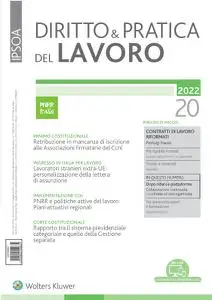 Diritto e Pratica del Lavoro N.20 - 21 Maggio 2022