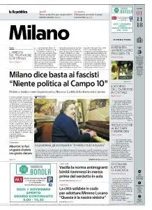 la Repubblica Milano - 1 Novembre 2018