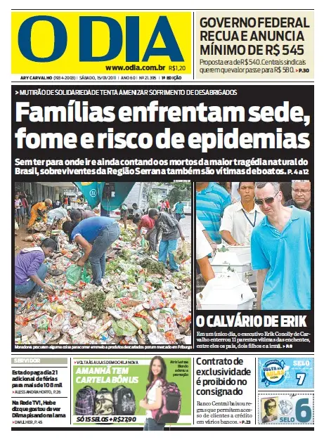 Jornal O Dia em PDF, Sábado, 15 de Janeiro de 2011