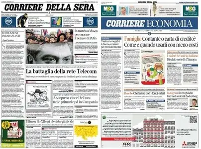 Il Corriere della Sera (02-03-15) + Corriere Economia