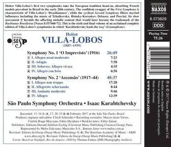 Orquestra Sinfônica do Estado de São Paulo & Isaac Karabtchevsky - Villa-Lobos: Symphonies Nos. 1 & 2 (2017)