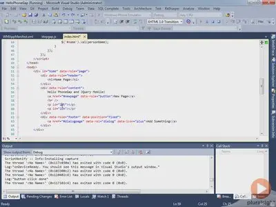Pluralsight: Introduction to PhoneGap