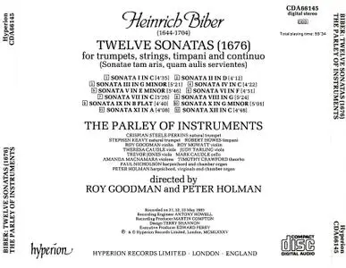 Roy Goodman, Peter Holman, The Parley of Instruments - Heinrich Ignaz Franz von Biber: Twelve Sonatas (1987)