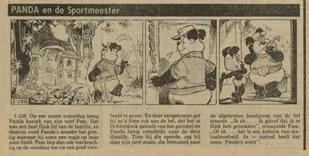 Kranten Strips 00 Panda V138 Panda En De Sportmeester Nieuwsblad Van Het Noorden 1977