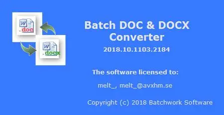 Batch DOC and DOCX Converter 2018.10.1224.2192