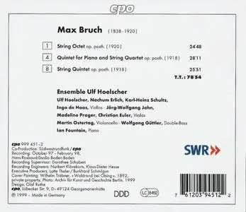 Ensemble Ulf Hoelscher - Max Bruch: String Octet, String Quintet, Piano Quintet (2000)
