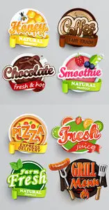 Food Labels Vector